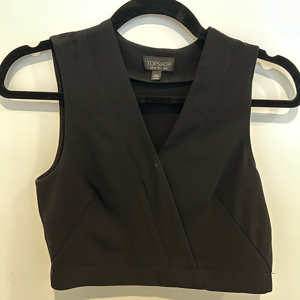 Topshop Black Women's Crop Top